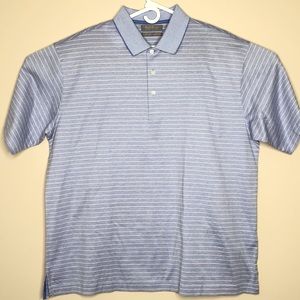 Daniel Cremieux Blue Striped Cotton Polo XL